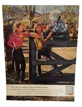 Kotex Vintage 1958 Print Ad Cowgirls Southwest Ranch Feminine Hygiene Ki... - £17.27 GBP