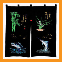 embroidered noren panels sushi curtains doorway valances restaurants bar - 10 - £25.57 GBP