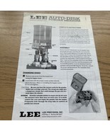 LEE AUTO DISK POWDER MEASURE INSTRUCTIONAL MANUAL - €6,62 EUR