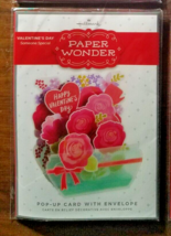 Valentine&#39;s 3D Hallmark Card *Paper Wonder** Wife Husband Love Girlfriend Roses - £3.08 GBP