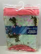 Royal Deluxe Accessories Pink Mermaid Sequin Blanket 47&quot; x 18.5&quot;, Free S... - $19.75