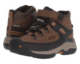 KEEN Targhee Mid WP Darth Earth Brown Child Little Kid Toddler Size 8 New in Box - £37.20 GBP