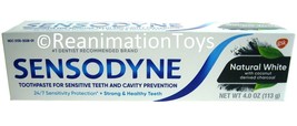 Sensodyne Toothpaste Sensitive Cavity Prevention Natural White Derived Charcoal - £7.97 GBP