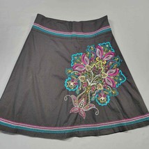 Heart Soul Women Skirt Midi Size 3 Junior Black Stretch Cottage Embroide... - $10.71