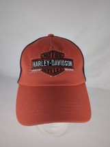 Genuine Harley Davidson Women&#39;s Snapback Hat With Sequins Black / Orange Mesh - £12.58 GBP