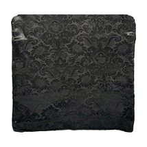 Gothic Black 17&quot; Square Pillow Cover w/Zipper Damask Brocade Jacquard Decoration - £4.62 GBP