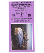 1997 NCAA Final Four Championship Game Ticket Stub Arizona Kentucky UNC ... - £262.17 GBP