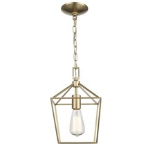 Home Decorators Collection Weyburn 1-Light Gold Farmhouse Mini Pendant Light - £23.09 GBP