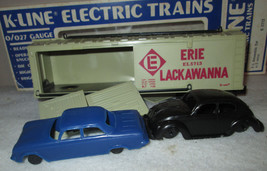 K Line K-5713 O Gauge Model Railroad Erie Lackawanna Automobile Car NIB - $24.85