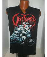 Vtg 1991 Orig OBITUARY Cause of Death Blue Grape Merch Sleeveless T-Shir... - £144.42 GBP