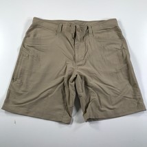 The North Face Shorts Mens 38 Brown Khaki Pockets Above Knee Camping Nylon - $20.56