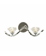 Glass Flower 2 Light Wall sconce in chrome RRP £40 - $28.14