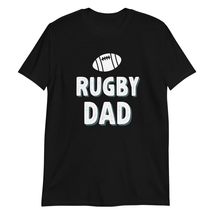 Rugby Dad T-Shirt, Funny Gift for Dad Black - £15.73 GBP+