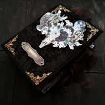 Gothic junk journal handmade Witch grimoire Witchy junk book for sale co... - $140.00