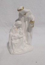 A Beacon of Faith in Porcelain: New Holy Family Figurine (5&quot;, White &amp; Gold) - £19.18 GBP