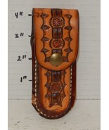 VINTAGE HAND MADE LEATHER 4&quot; Pocket KNIFE SHEATH Brown - €21,12 EUR