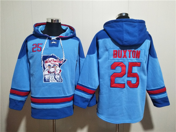 Men&#39;s Minnesota Twins #25 Byron Buxton Blue Ageless Must-Have Lace-Up Pu... - $104.74 CAD
