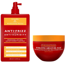 Hydrating Argan Oil Hair Mask and Anti-Frizz Anti-Humidity Spray Treatment Bundl - £25.59 GBP