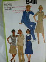 SIMPLICITY 8411 LADIES WARDROBE PATTERN Vintage 1977 Size 14 1/2, 16 1/2 - $5.93