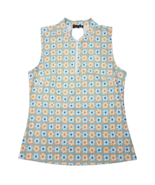 BAD BIRDIE Flower Power Sleeveless Blade Polo Shirt Womens MEDIUM Golf T... - $656.24 MXN