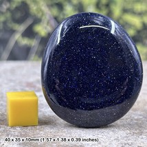 Blue Goldstone Starstone Palm: Soothing Fidget, Sensory Worry Stone, Cry... - $15.58