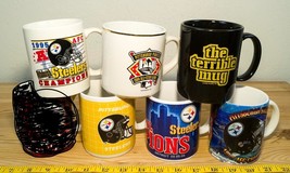 Lot of 6 Pittsburgh Steelers Pirates Mugs - £31.64 GBP