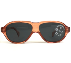Vuarnet Kids Sunglasses B100 Clear Orange Square Frames with Blue Lenses - $46.40