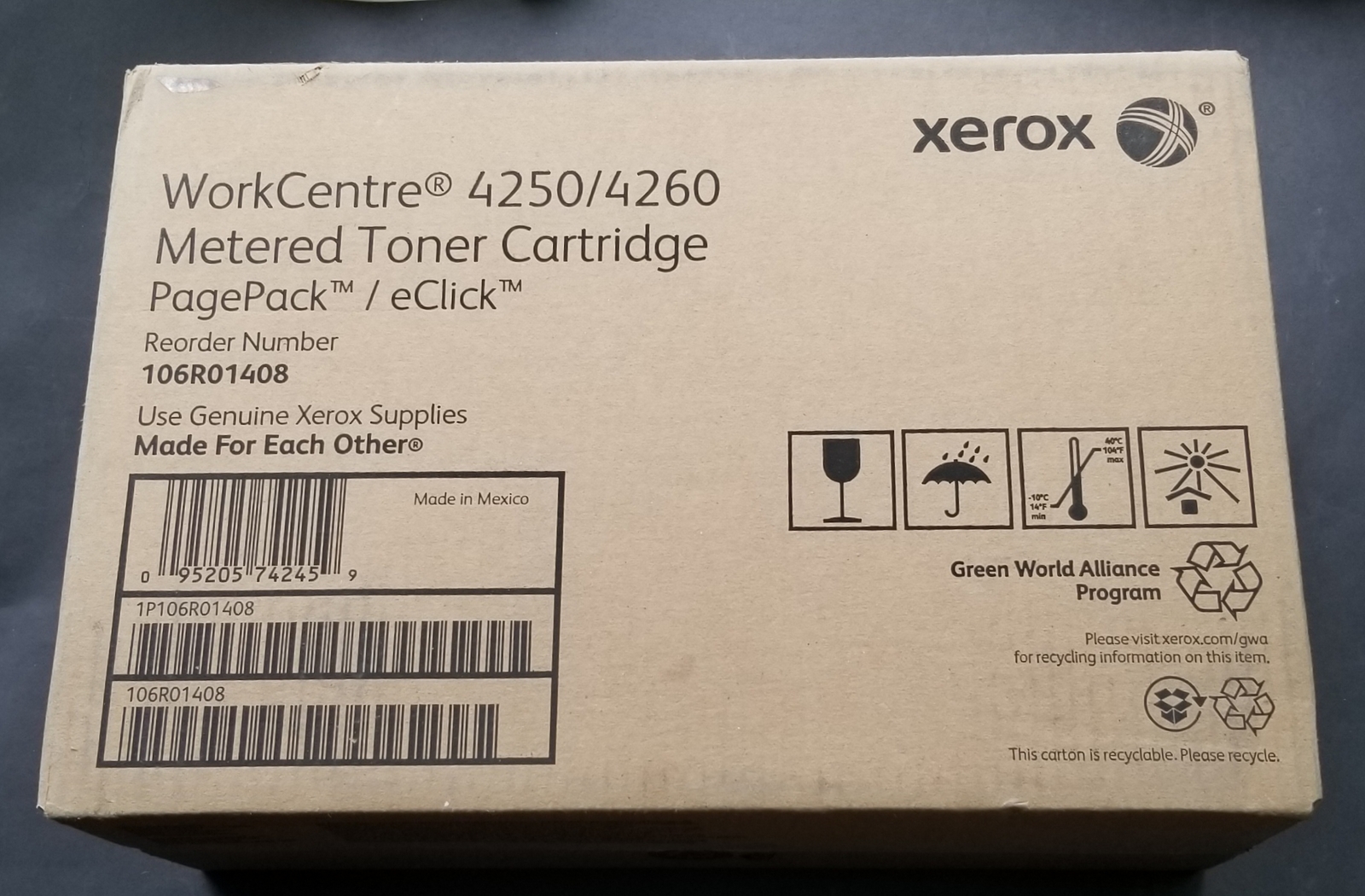 106R01408 Metered Black Toner Cartridge for Xerox WorkCentre - $64.99