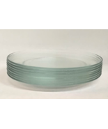 Lot of 8 Clear Glass 9&quot; Arcoroc France Rimmed Plates - Multiple Volume D... - $921.56 MXN