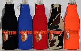 Lot 5 Hooters Bottle Koozies Honolulu, HI Blue Red Orange Black Camo/Camouflage - £23.42 GBP