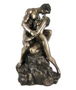 Bronze Finish The Lovers Couple Statue Nude - £76.21 GBP