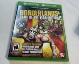 Borderlands -- Game of the Year Edition (Xbox 360, 2010) Manual &amp; Map Po... - £10.54 GBP