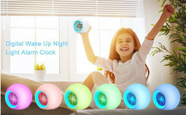 2020 7-Colors Changing LED Nightlight Digital Calendar Temp Alarm Clock For Kids - £8.02 GBP