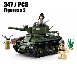Tank Building Block Classic World War II Military Armored Bricks Kid Toy Gift -5 - £14.23 GBP