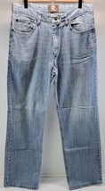D) Timberland Straight Fit Men Light Wash Blue Denim Jeans Size 34 x 32 - $24.74