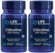 Citicoline (CDP-Choline) Brain Cognitive Memory Focus 120 Caps Life Extension - £35.83 GBP