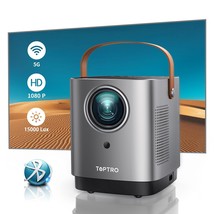 5G Wifi Bluetooth Projector, Tr23 Outdoor Projector 1080P Supported 15000 Lumen, - £248.65 GBP