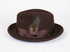 Men Bruno Capelo Hat Australian Wool soft Crushable Fedora Giovani Un101 Brown image 3