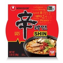 Nongshim Shin Original Ramyun Bowl, Gourmet Spicy, 3.03 Ounce (Pack of 12) - £24.11 GBP