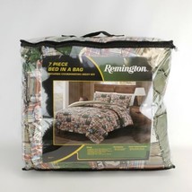 Remington 7 Piece King Comforter W/ Sheet Set Reversible Camping Outdoors Theme - £69.82 GBP