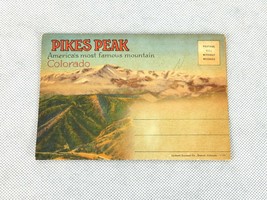 Pikes Peak Colorado Fold-out Postcard Book, Vintage Collectible Color Pictures  - £11.52 GBP