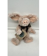 Vintage Boyds Bears Pig Lofton 9” Jointed Animal W/ Checkered Bow Tie - $15.22 CAD