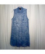 FIFTEEN TWENTY Tie Dye Tunic Top BLUE Button Shirt Dress BOHO Sleeveless XS - €61,96 EUR