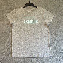 Under Armour Shirt Medium Adult Gray Loose Athletic Spell Out Logo Womens - $8.91