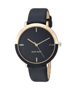 Nine West Women&#39;s Gold-Tone and Black Strap Watch, NW/2346GPBK - £29.70 GBP
