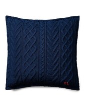 Ralph Lauren Highland Knit Deco Pillow Navy $215 - £88.97 GBP