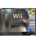 Nintendo Wii Console Black With Wii Sports &amp; Wii Sports Resort - Open Ne... - $304.00