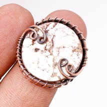 Wild Horse Gemstone Handmade Fashion Copper Wire Wrap Ring Jewelry 7.50&quot; SA 109 - £5.16 GBP