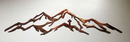 Rugged Cross Mtn Peaks Outline Metal Wall Art  Copper/Bronze   17 1/2&quot; x 4 1/2&quot; - $21.83