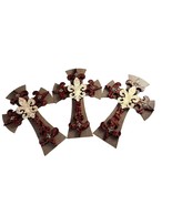 Set of 3 Decorative Glitter Fleur-de-Lis Wall Crosses – Western - €46,60 EUR